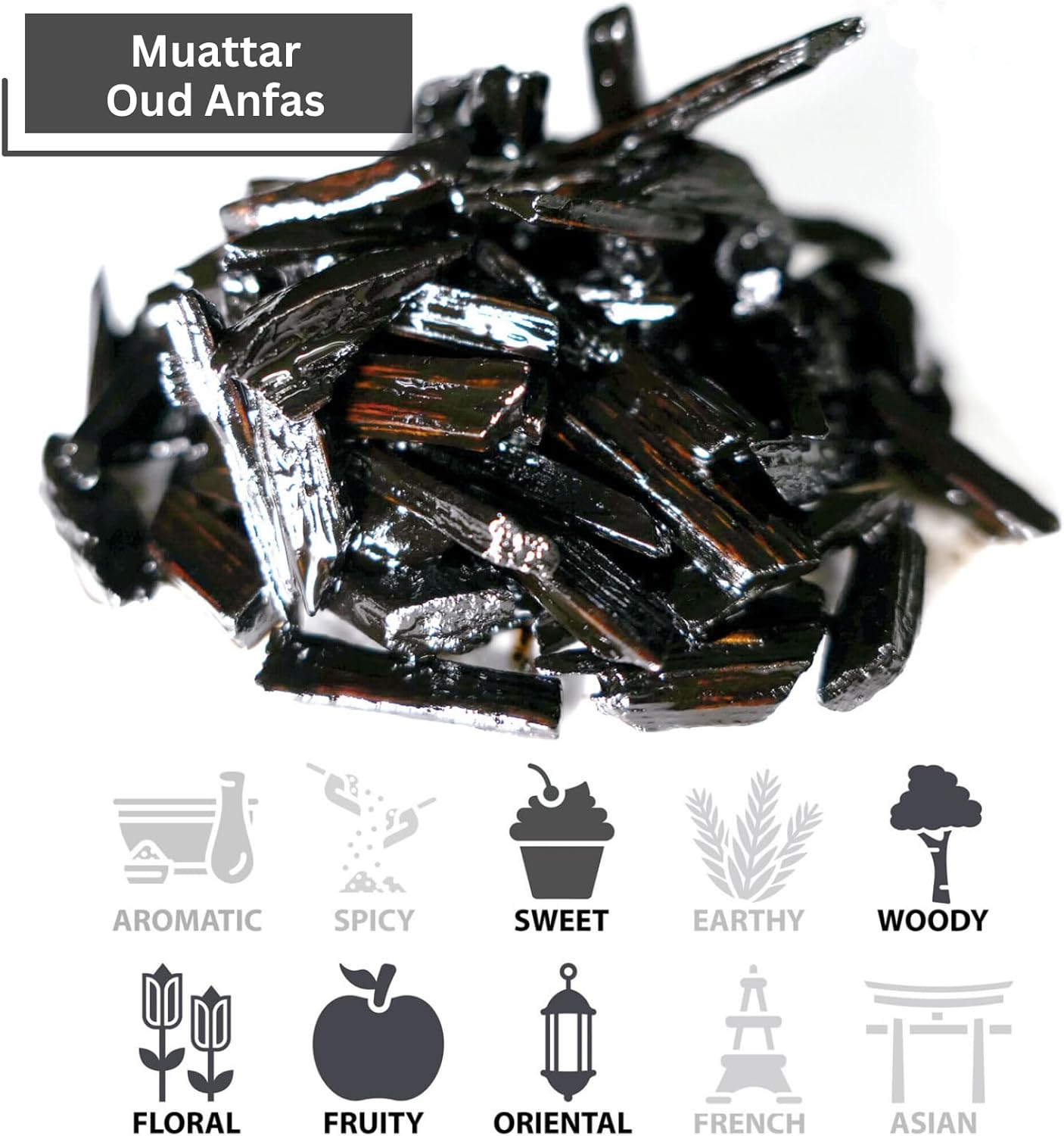 Muattar Oud Anfas 50g Bakhoor Incense Vanilla Oud Perfume