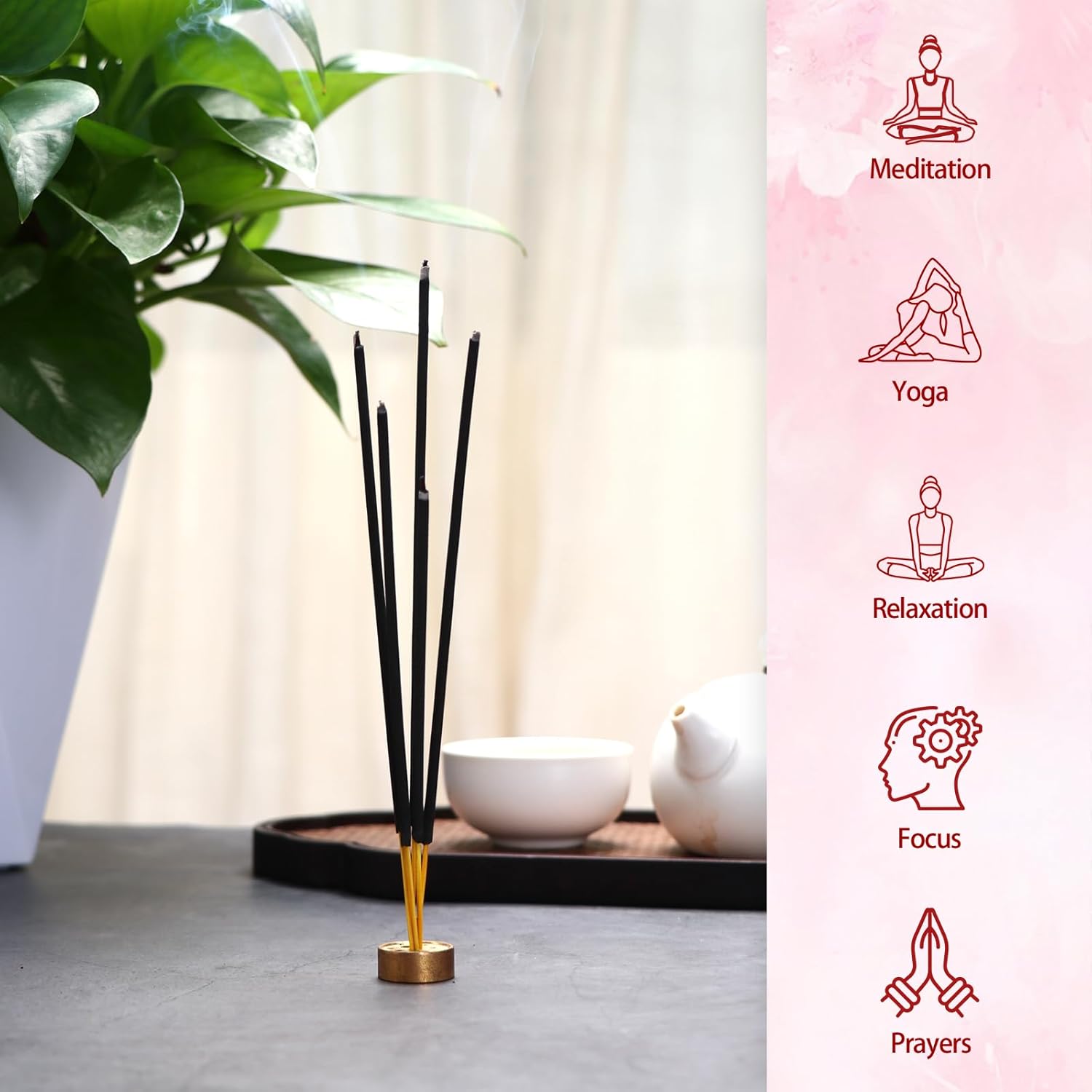 RELCHANE Sakura Incense Sticks 100pcs Natural Burn 30 mins Stress Relief