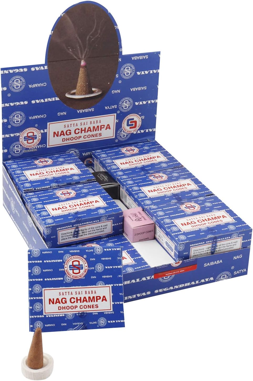 Satya Nag Champa Incense Cones 12 Pack