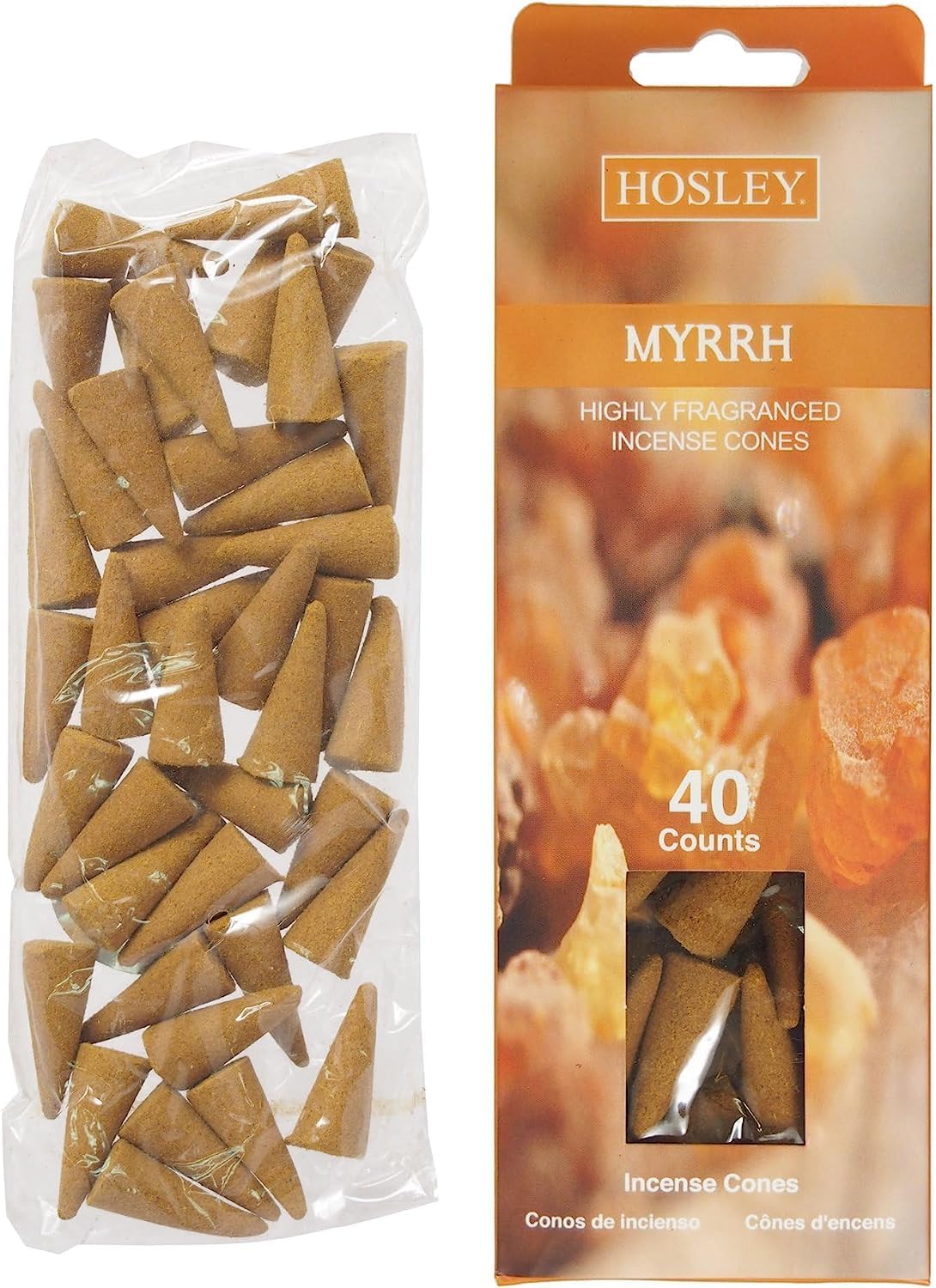 Hosley Natural Incense Cones 240 Pcs Gift Pack