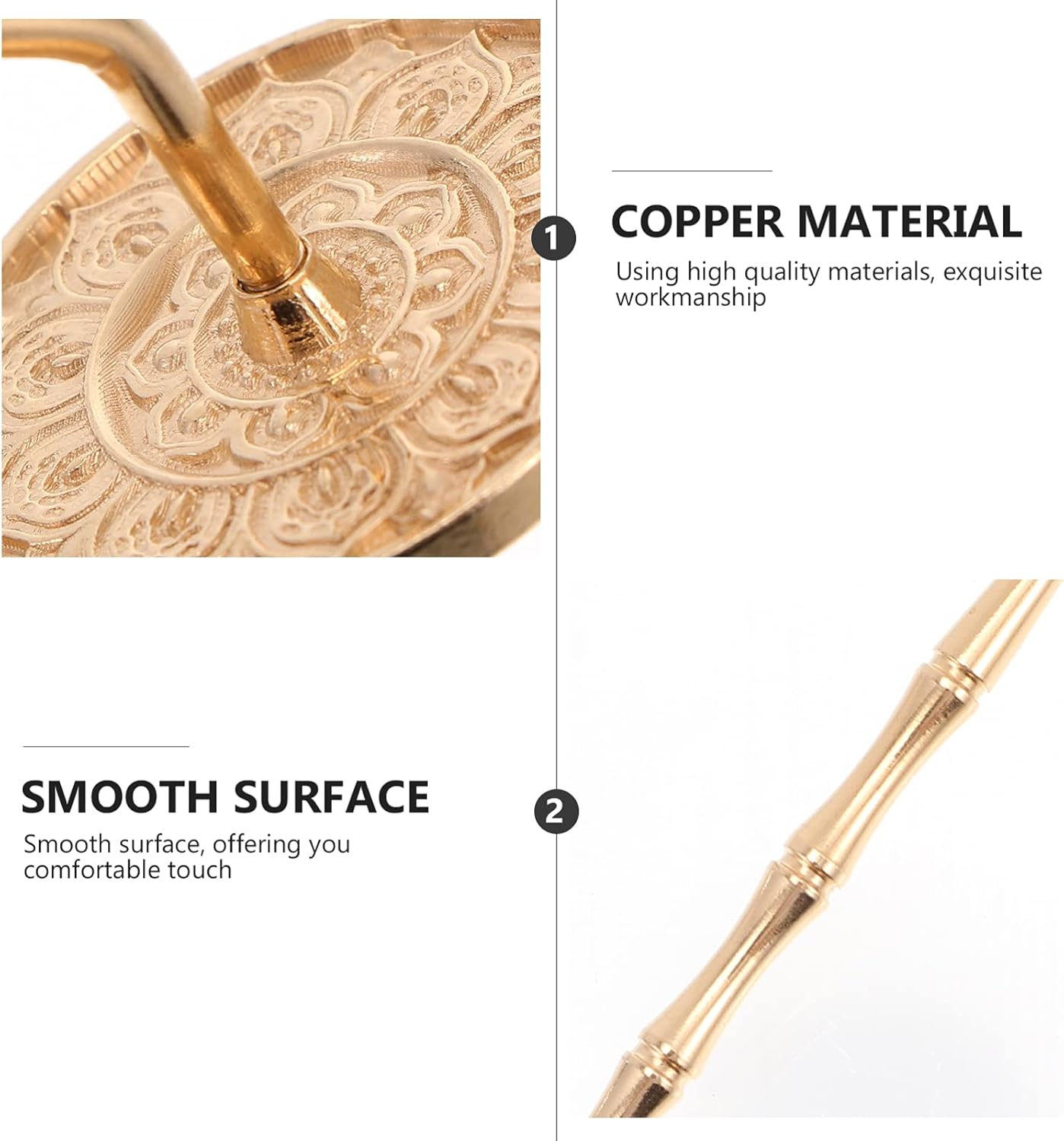 DOITOOL Incense Ash Press Brass Tool Set