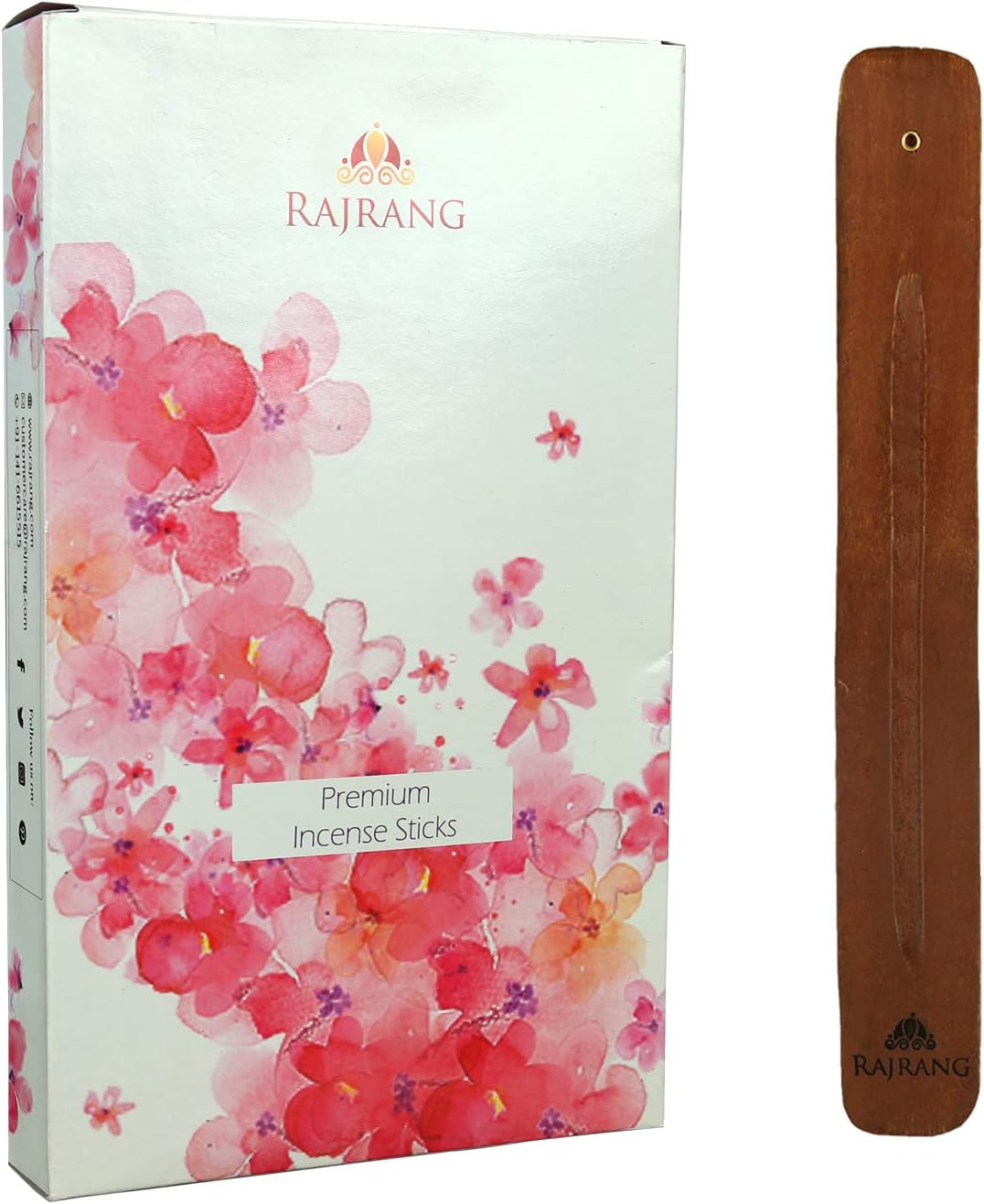 Rajarang Natural Hand-Rolled Incense Sticks - 10 Pack with 10 Scents