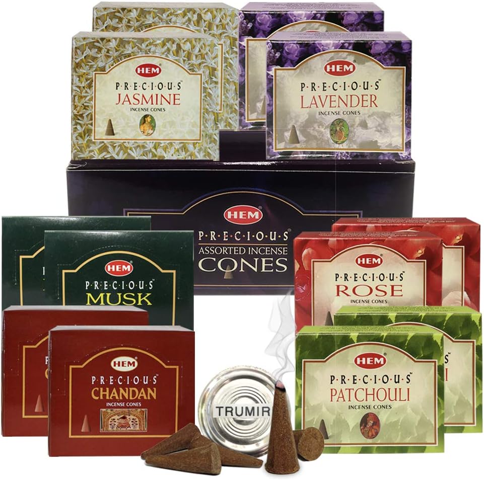Hem Incense Cones Variety Pack with Burner