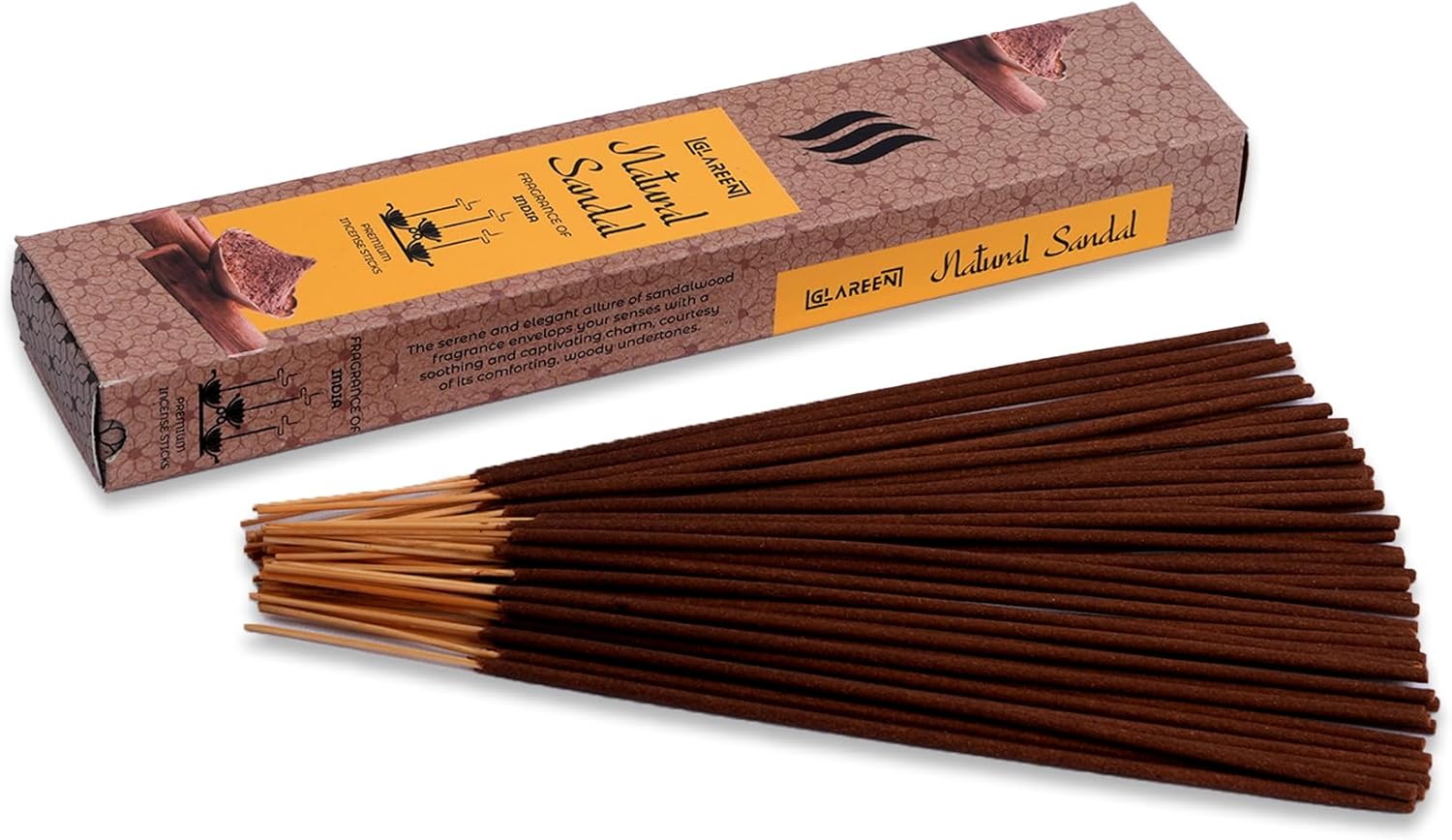 Natural Sandalwood Agarbatti Incense Sticks Pack of 50