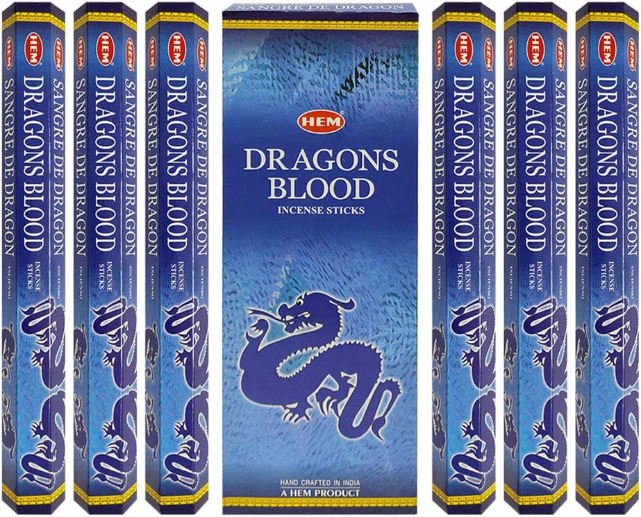 Dragons Blood Blue Incense Sticks and Holder Bundle