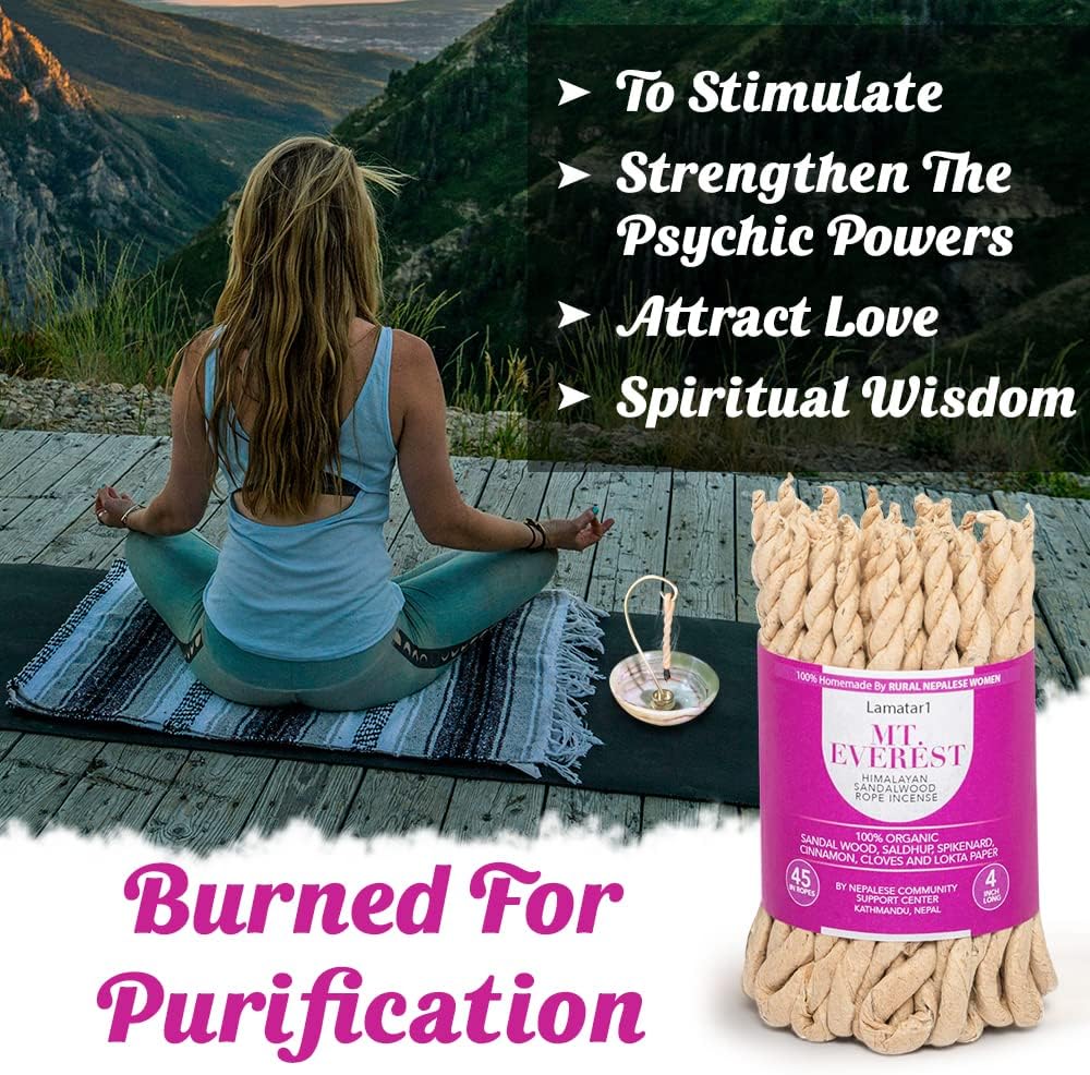 Handmade Himalayan Sandalwood Organic Tibetan Rope Incense from Nepal