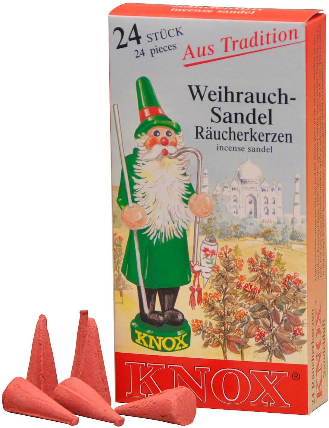 Knox Sandal Scent German Incense Cones for Christmas Smokers