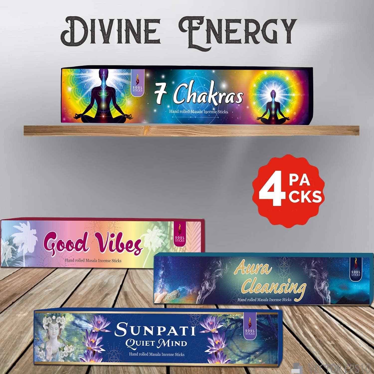 Soul Sticks Natural Incense Variety Pack 4