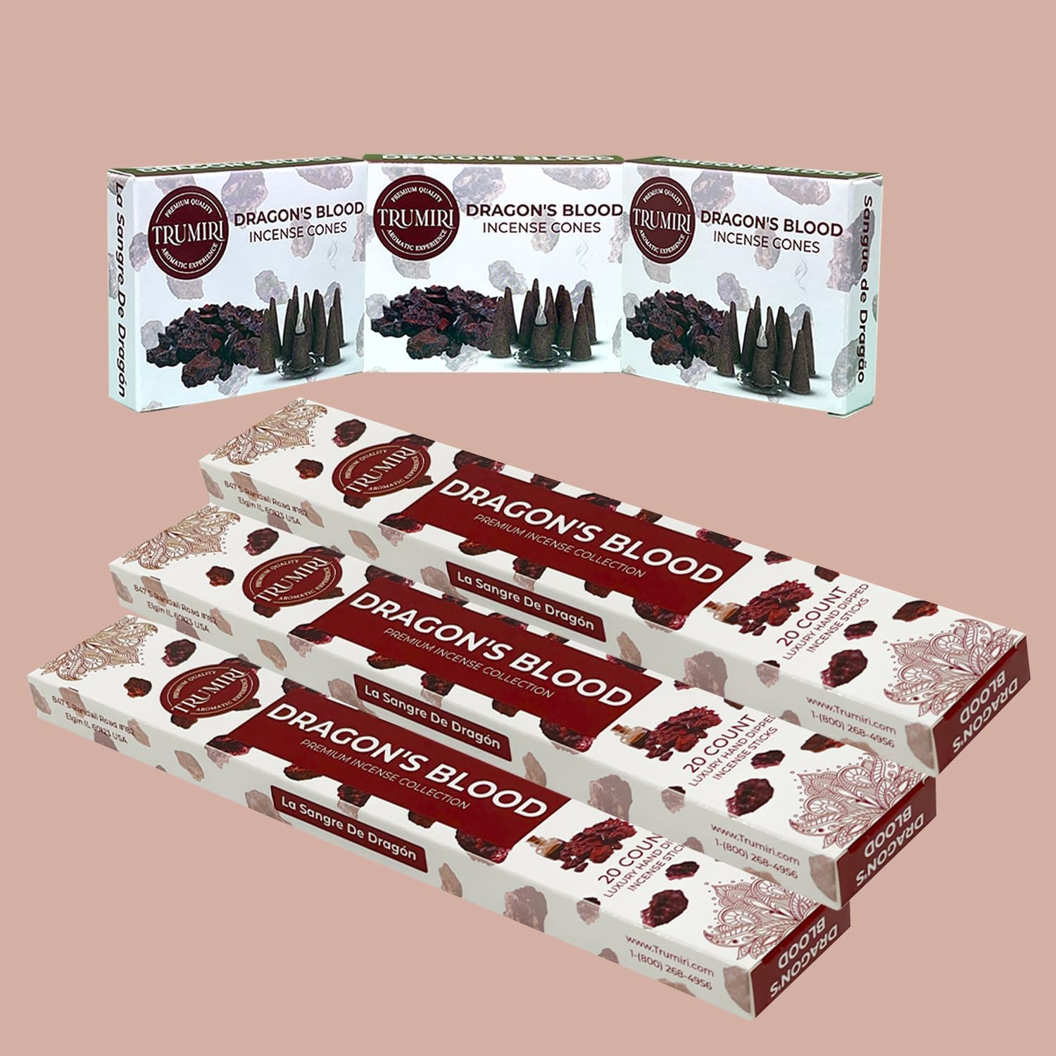 Dragons Blood Incense Sticks and Cones Combo Pack