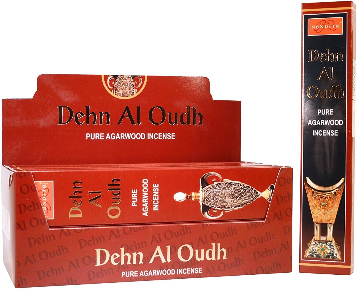 Nandita Pure Agarwood Incense Sticks - 15g Boxes 3 Pack