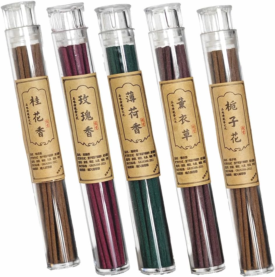 Chinese Incense Sticks Gift Set - 5 Pack 120 Sticks