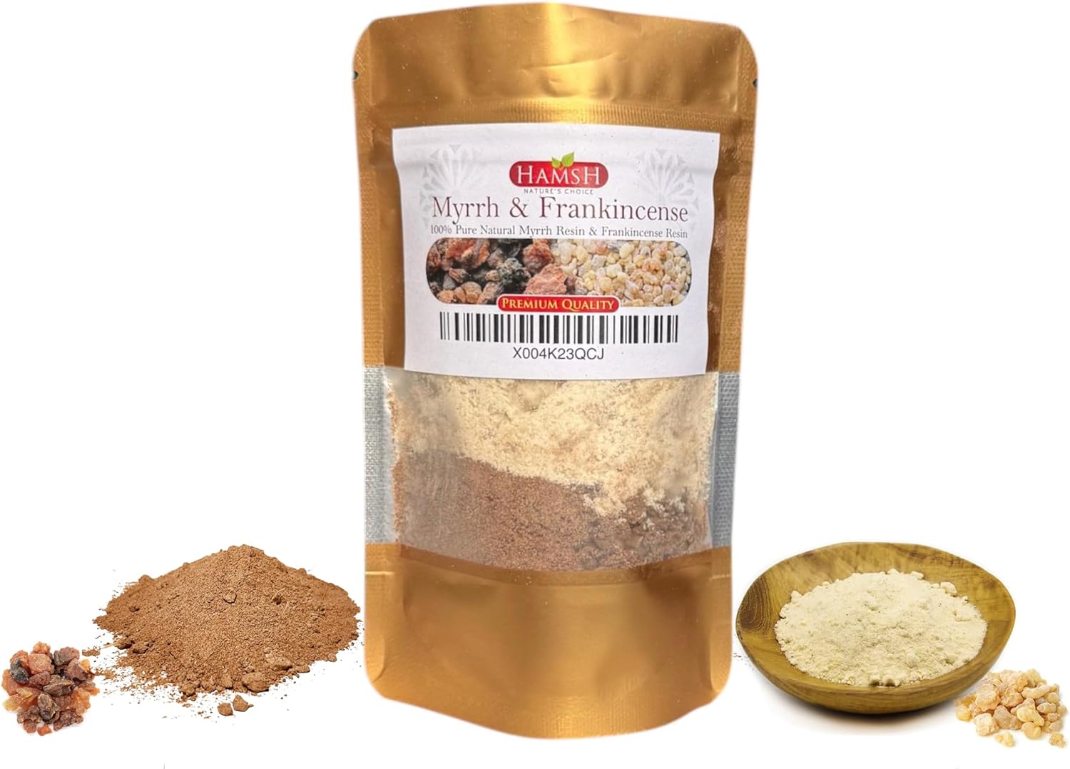 HAMSH Frankincense Myrrh Powder 4 oz
