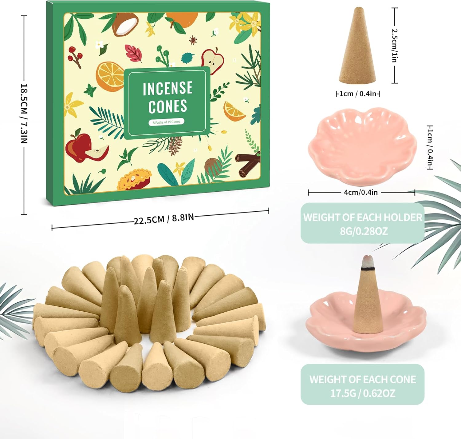 SCENTORINI Incense Cones Set 120 Pieces