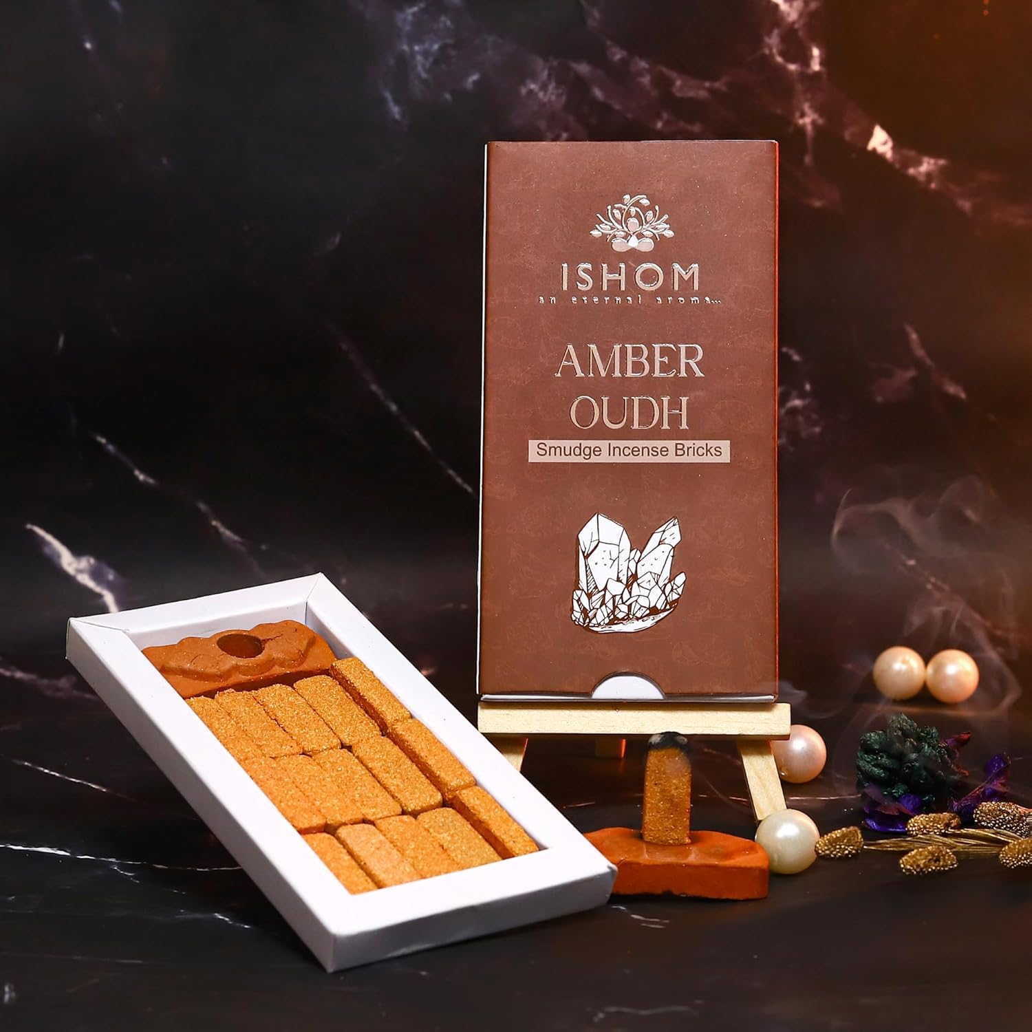 ISHOM Smudge Incense Bricks Combo Pack of 90