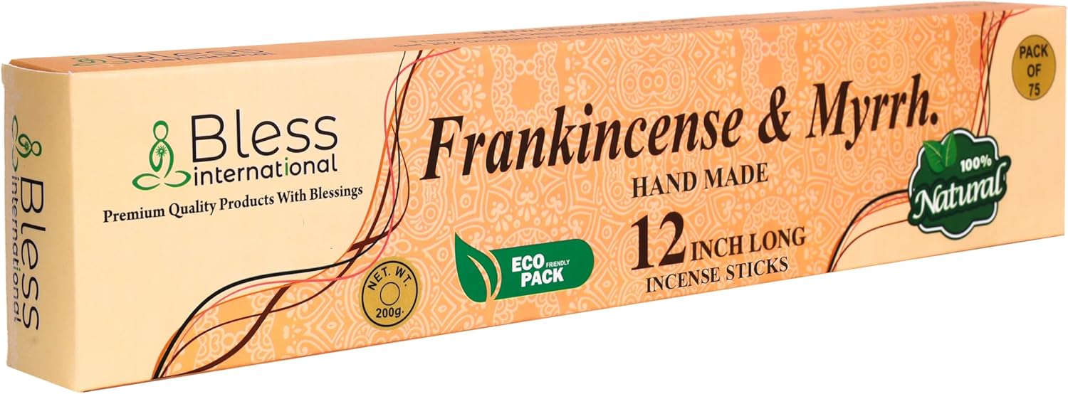 Bless International Frankincense and Myrrh Natural Incense Sticks