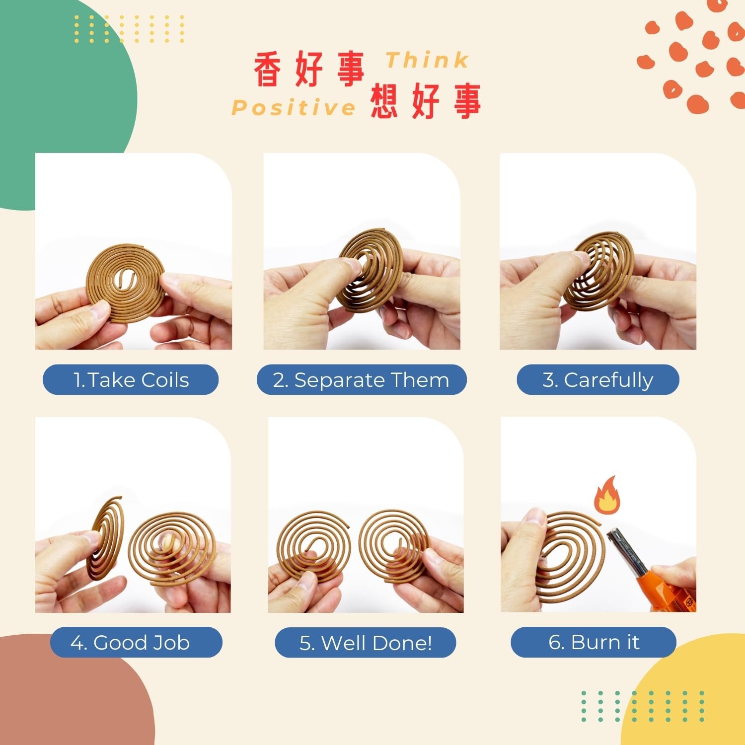 SZ ShinZuo Agarwood Incense Coils 48pcs - Taiwan Style Daily Use