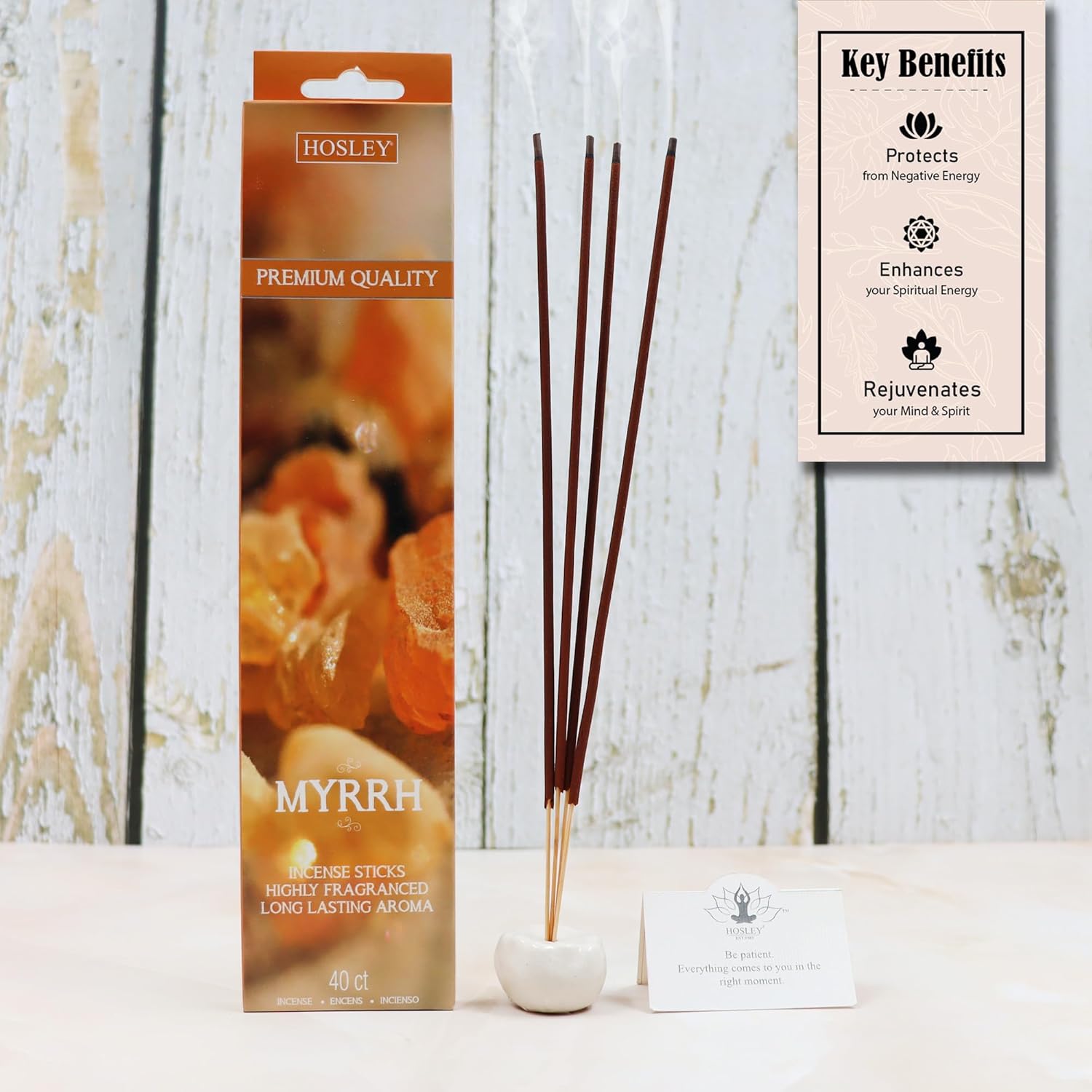 Hosley Myrrh Incense Sticks 240 Count Set