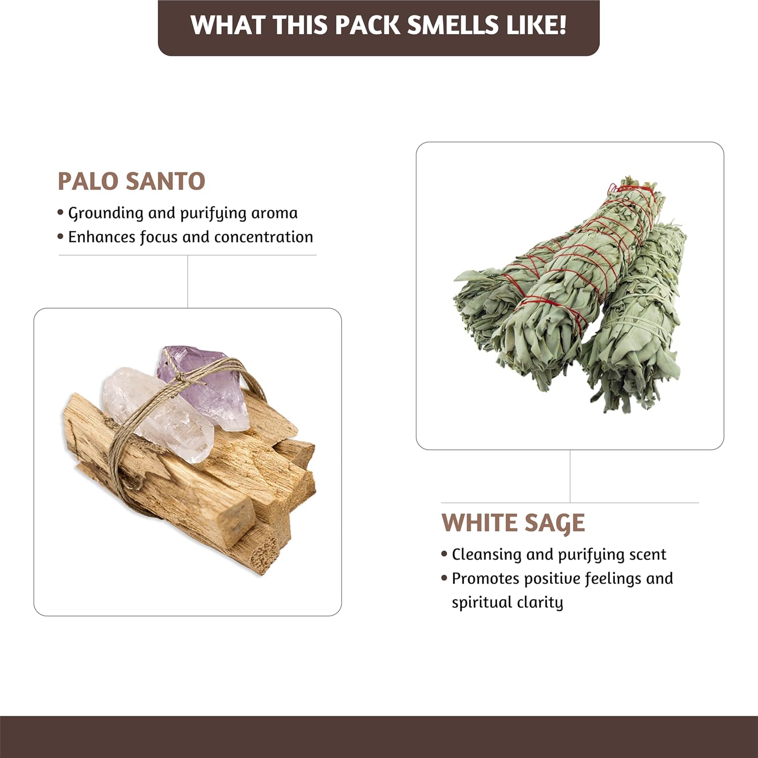 Folkulture Incense Cones Set of 30 - White Sage Palo Santo Natural Fragrances