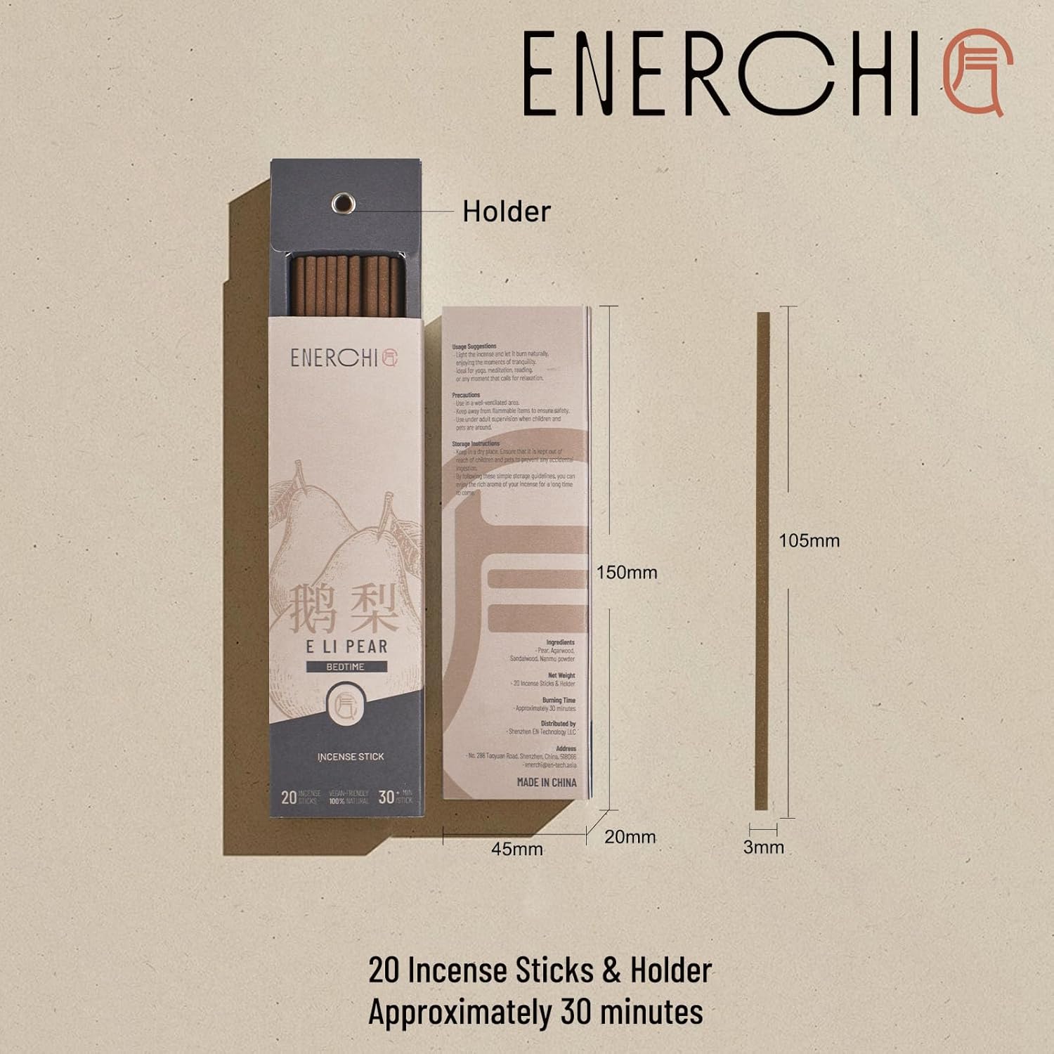 Enerchi Sleep Incense Sticks 35Mins Burn Time 20 Sticks