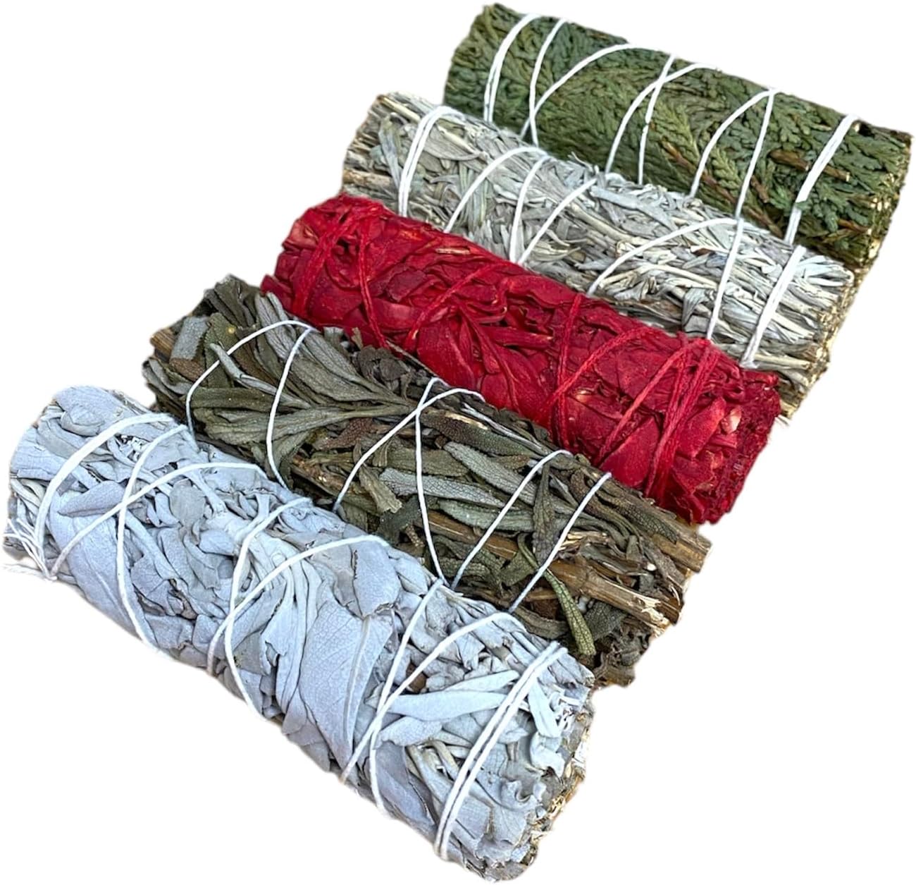 5 pcs Smudge Stick Sampler Kit - Natural Aromas for Cleansing