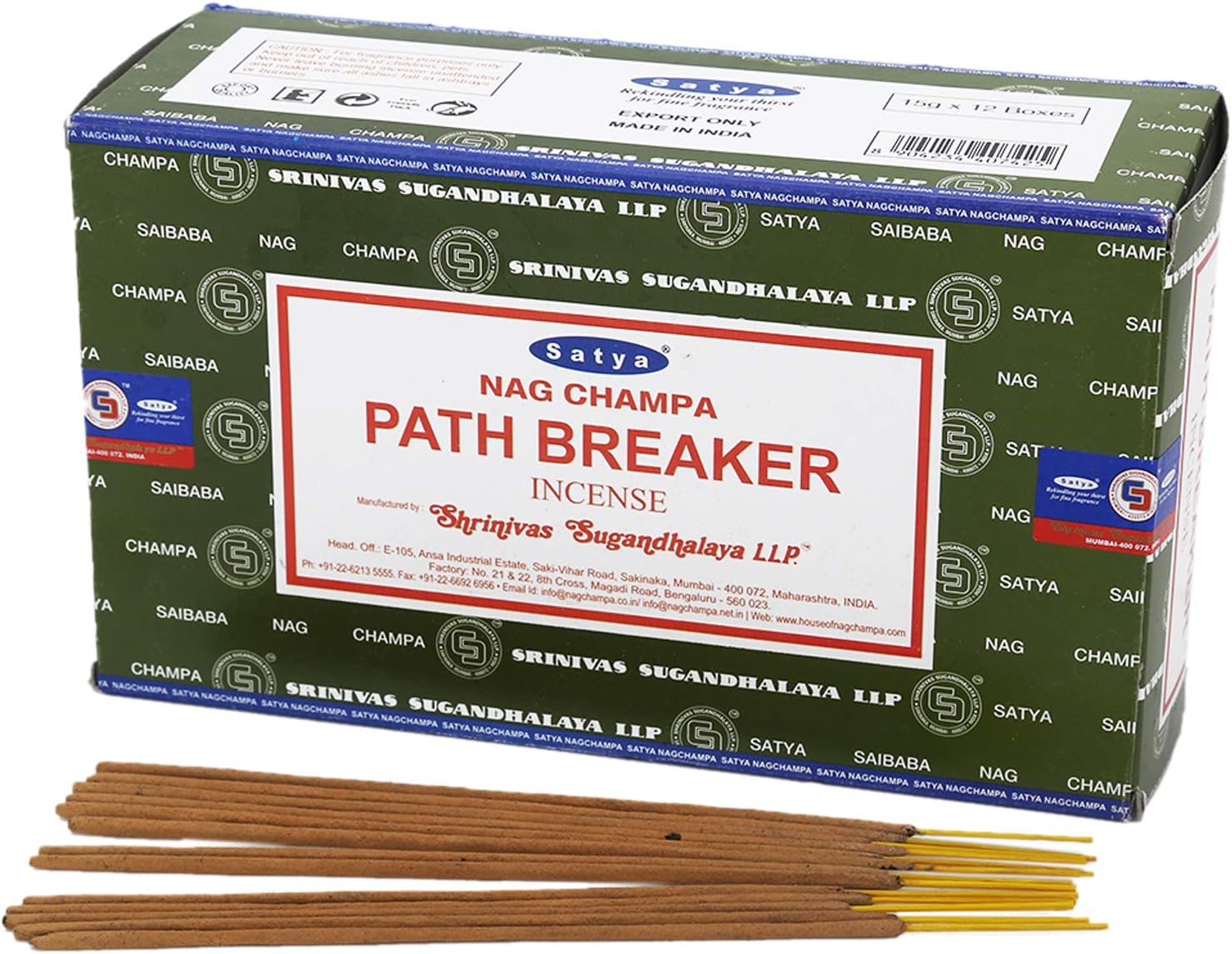 Satya Nag Champa Path Breaker Incense Sticks 15g x 12 Pack