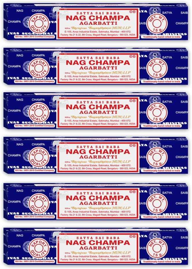 Satya Sai Baba Nag Champa Incense 15g x 12 Boxes 1