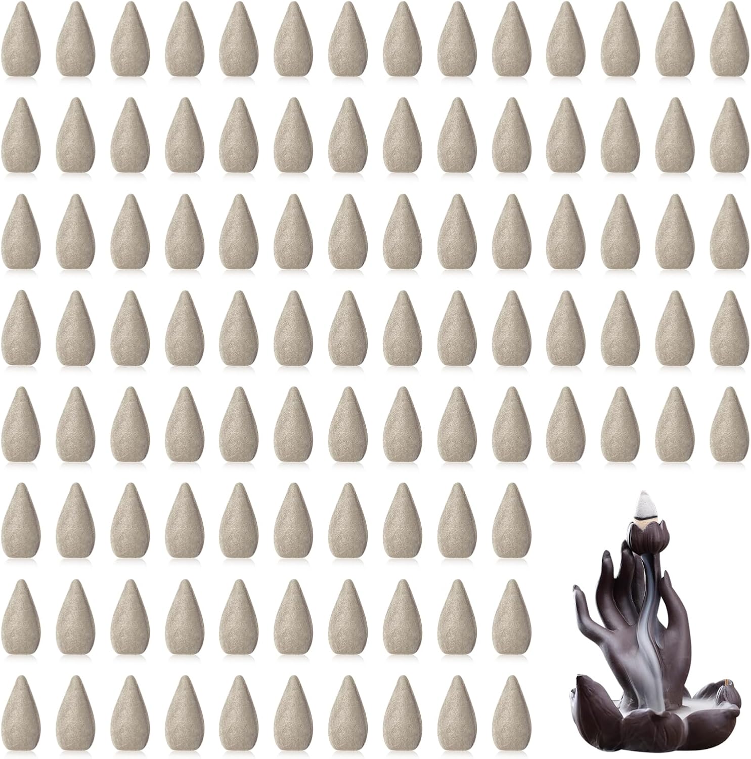 100Pcs Agarwood Incense Cones for Meditation Yoga