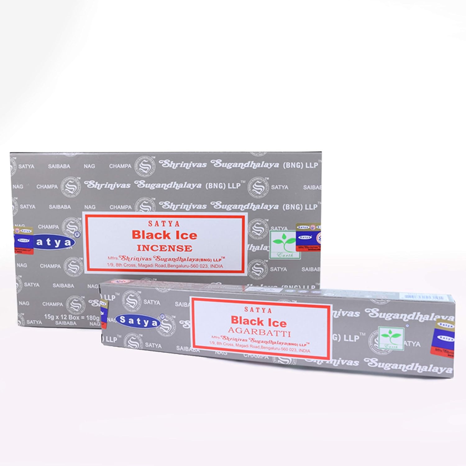 Satya Nag Champa Incense Sticks 12 Count Black Ice