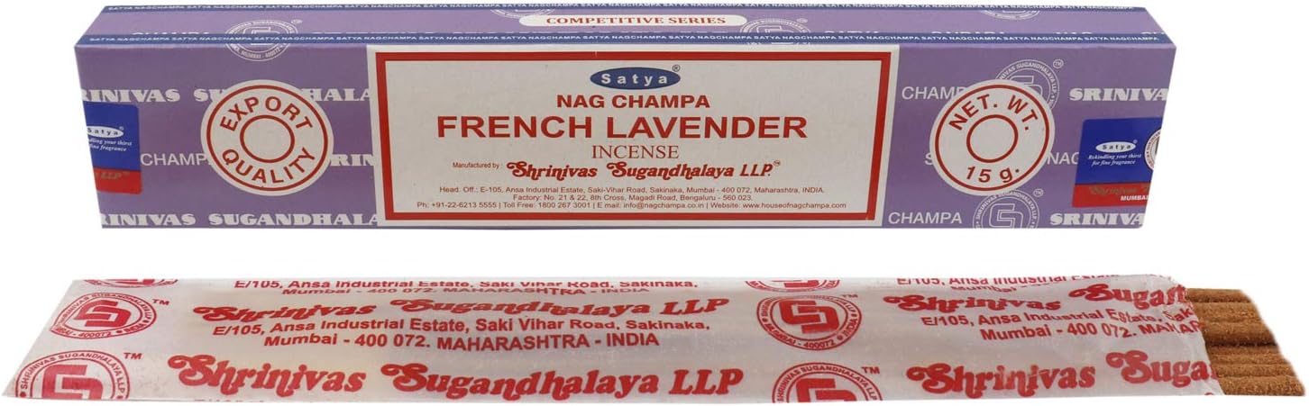 SATYA Nag Champa French Lavender Incense Sticks