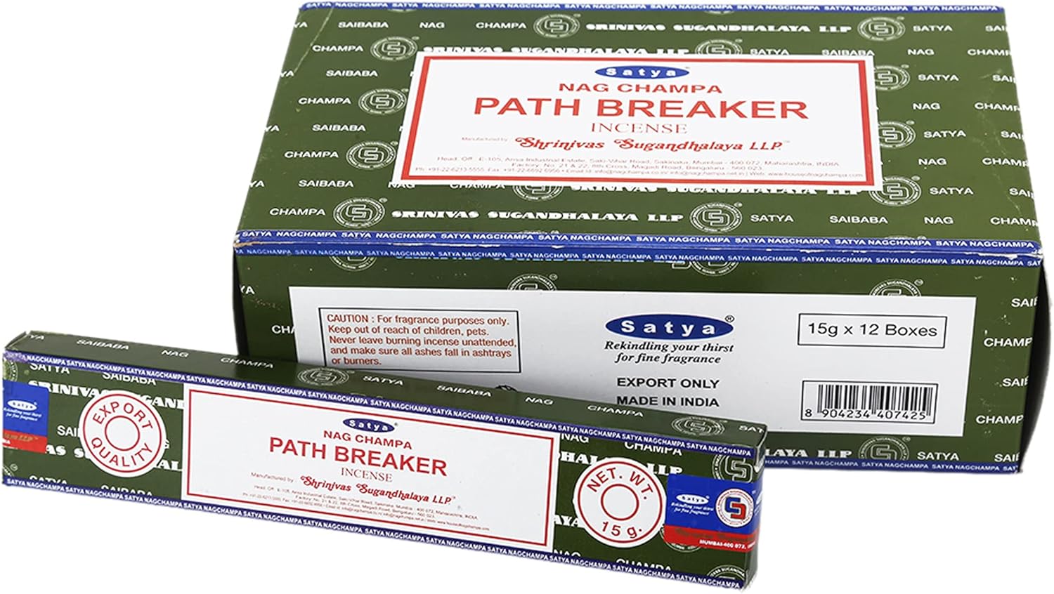 Satya Nag Champa Path Breaker Incense Sticks 15g x 12 Pack