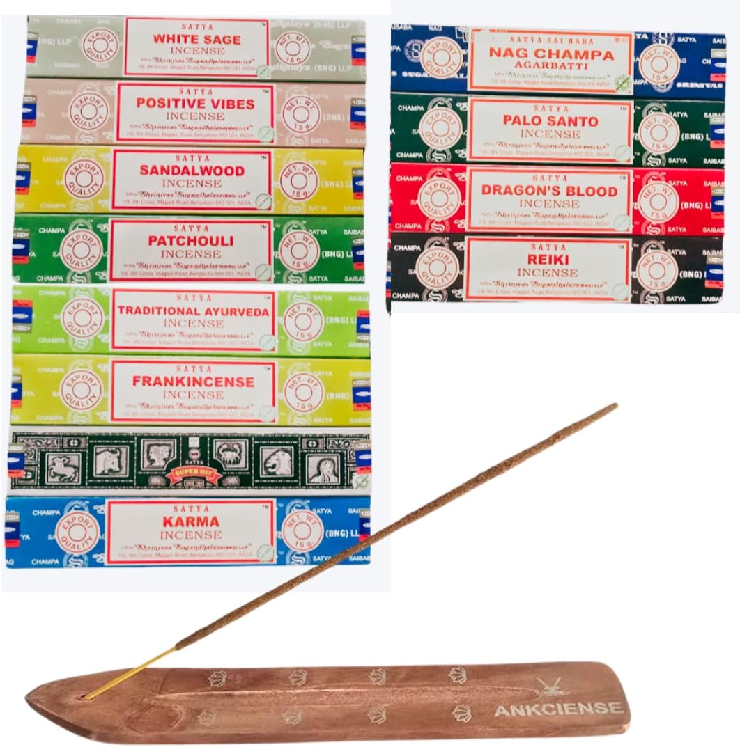 Satya Nag Champa Incense Variety Pack with Holder