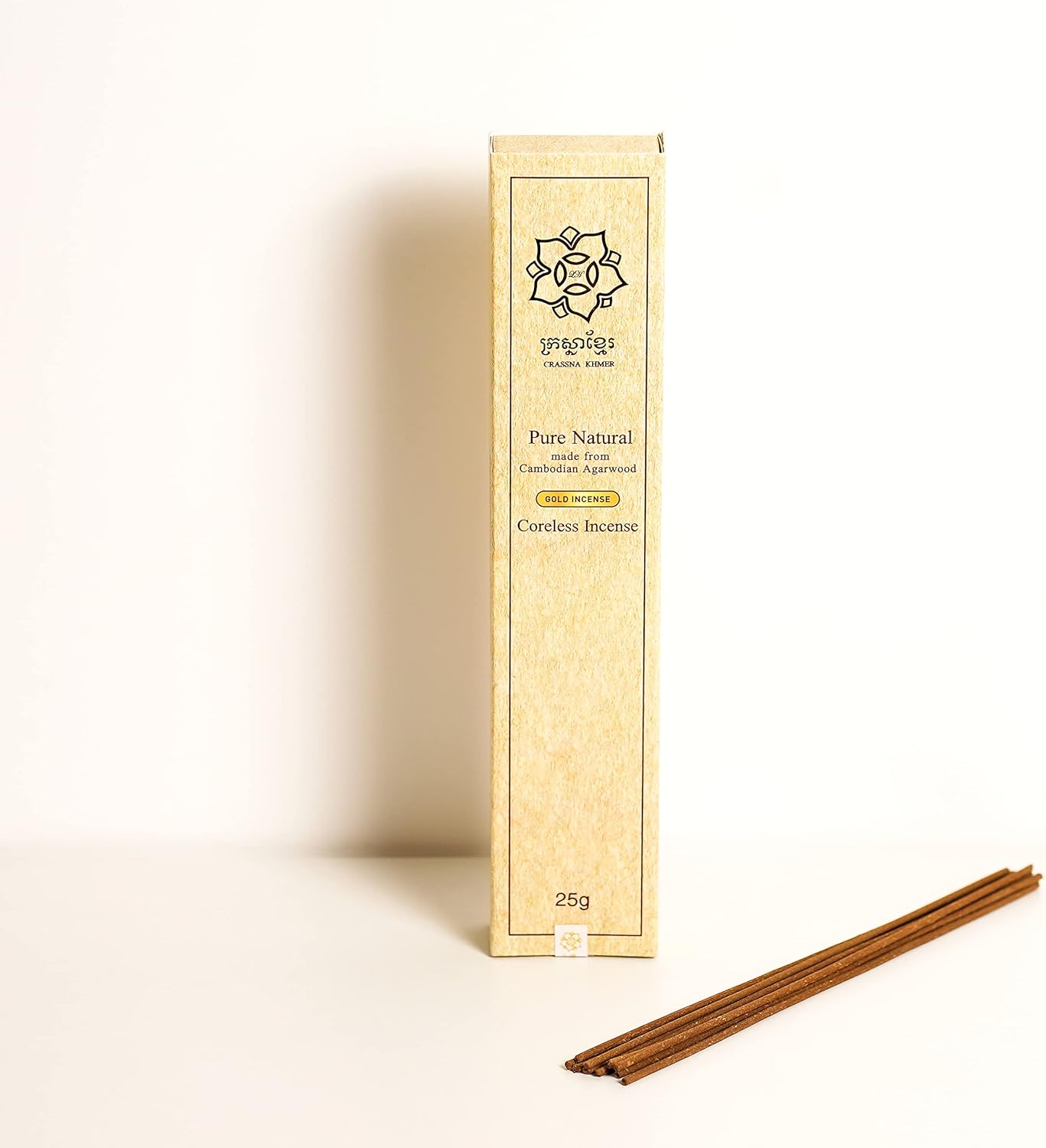 Cambodian Agarwood Oud Incense Sticks - Gold Coreless
