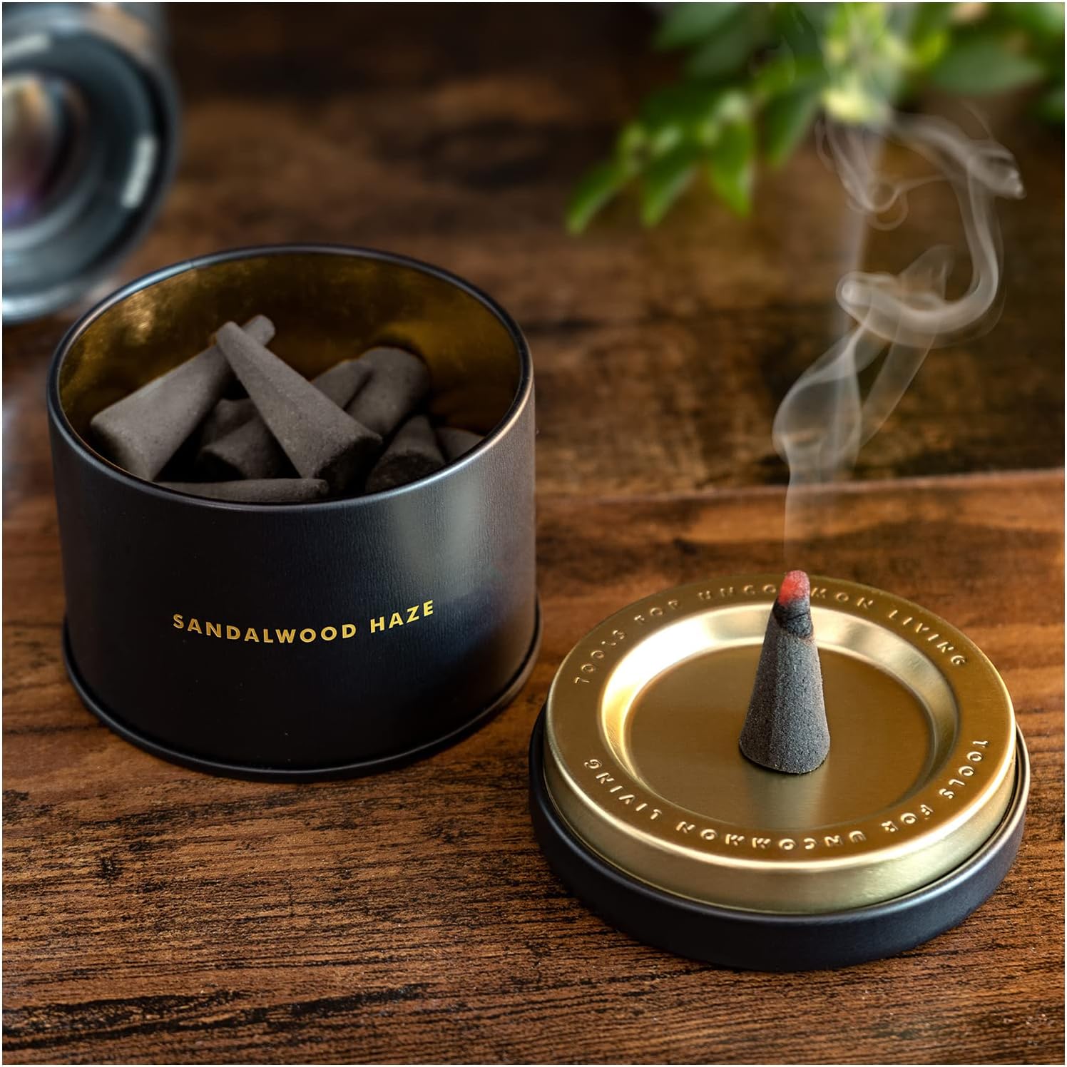 Iron And Glory Sandalwood Incense Cones with Burner