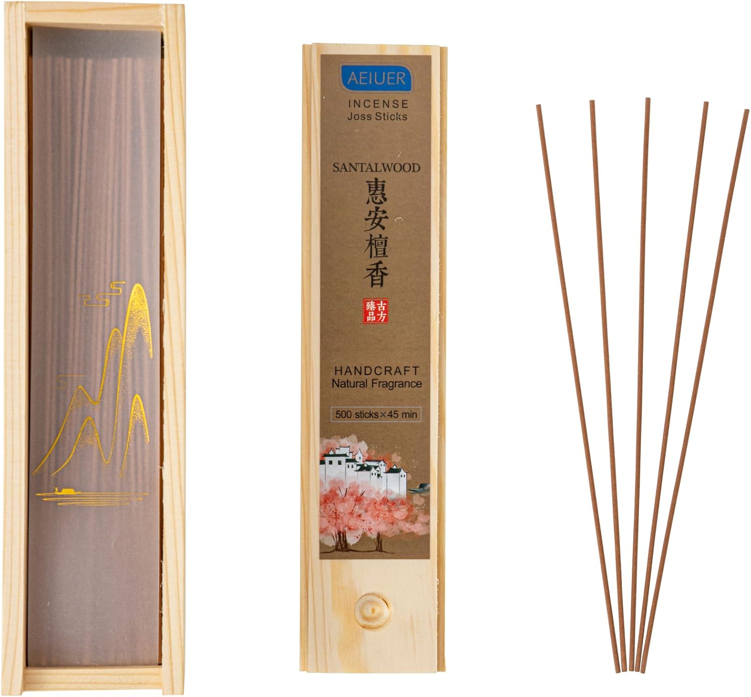 AEIUER Natural Premium Incense Sticks 8 Inch 500 Pieces