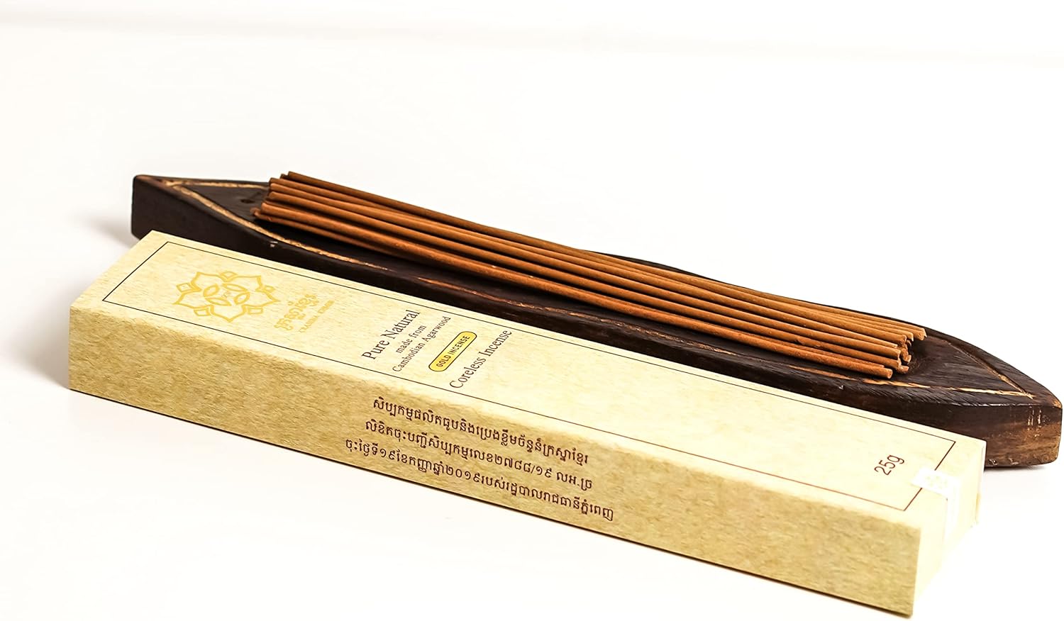Cambodian Agarwood Oud Incense Sticks - Gold Coreless