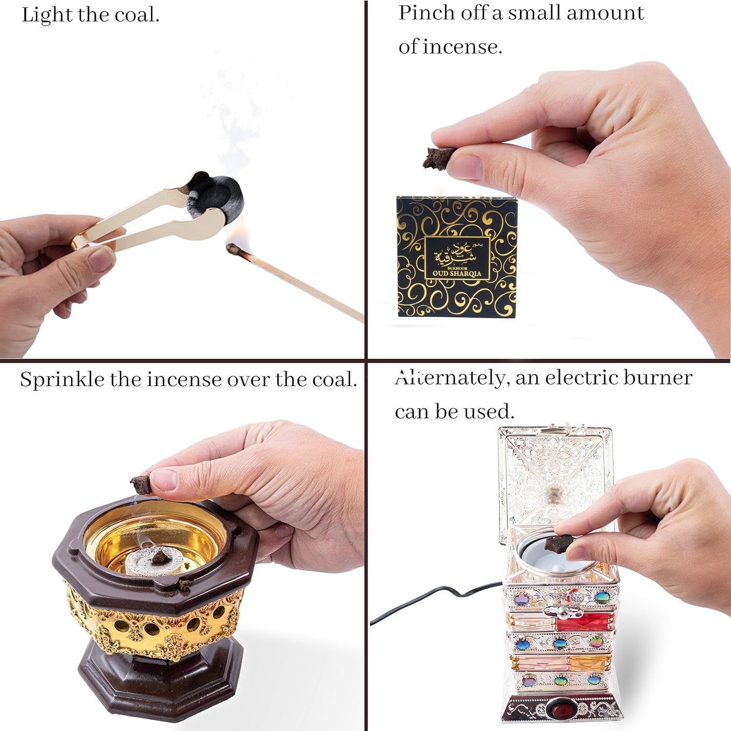 Bakhoor Oud Sharqia Incense Bricks - 40g Pack of 03