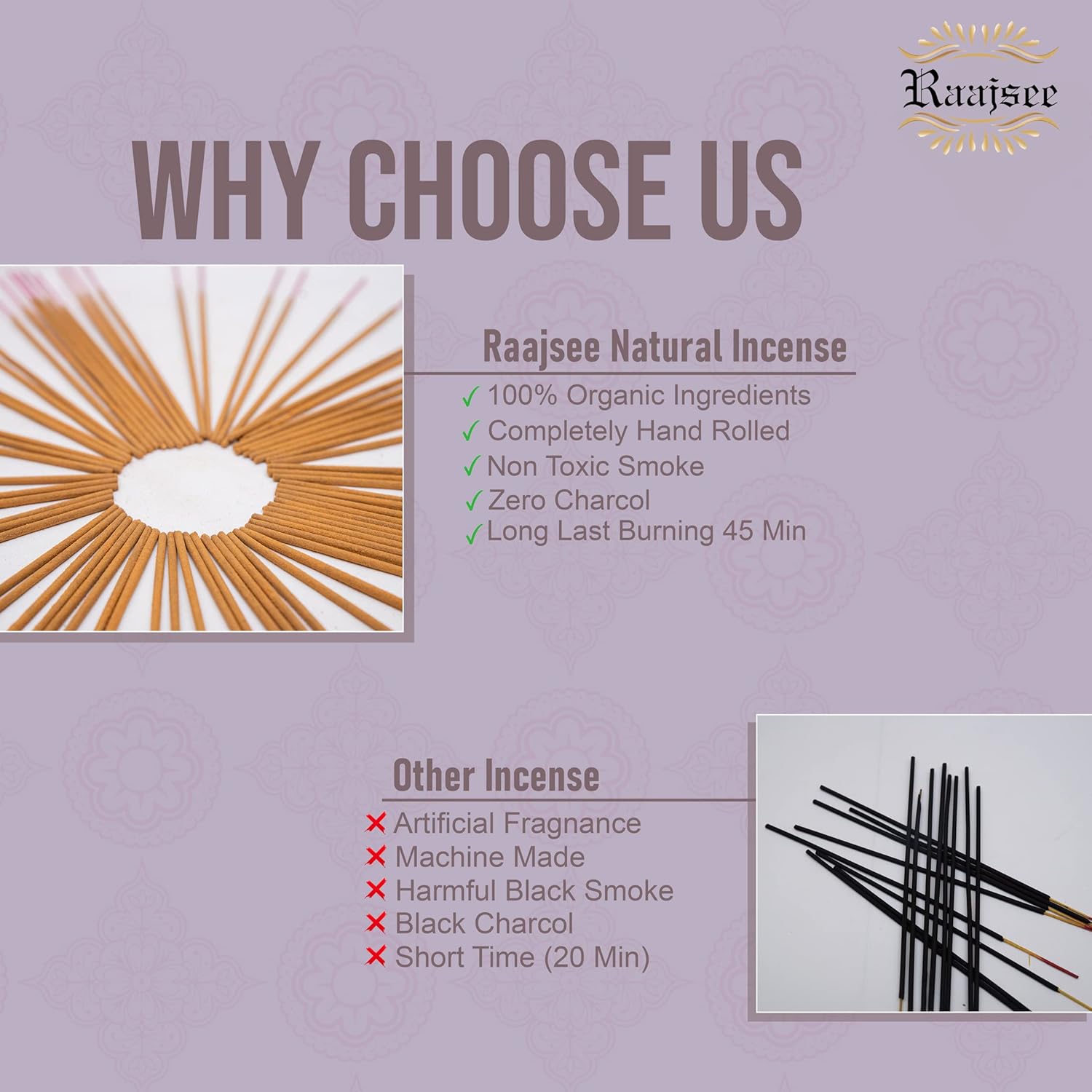 Raajsee Dragon Blood Incense Sticks 100 Gm Pack