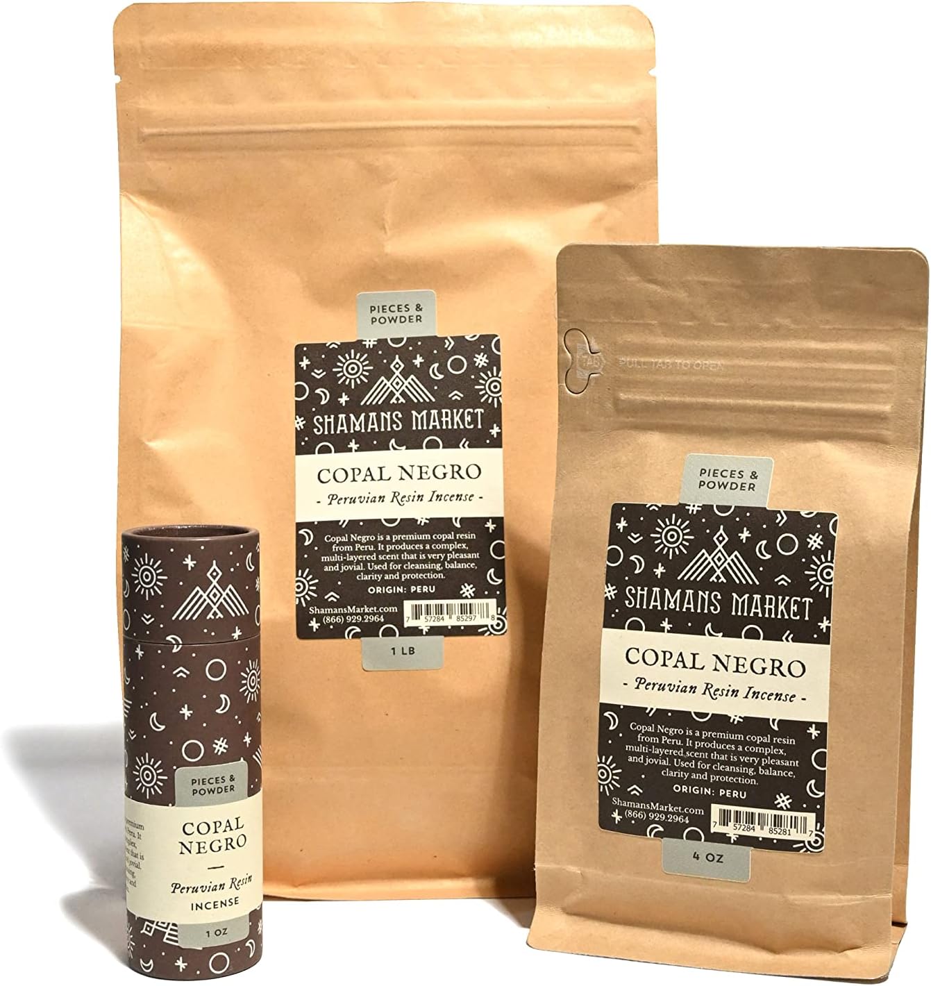 Shamans Market Copal Resin Incense - Peruvian Negro - Black - 1 oz 1