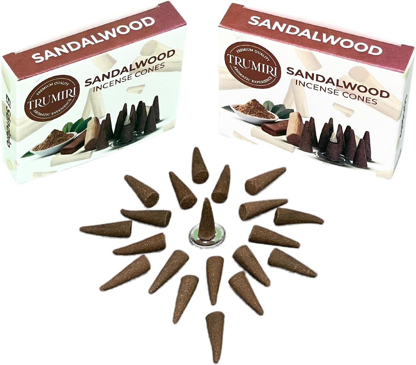 TRUMIRI Sandalwood Incense Cones - 20 Cone Pack