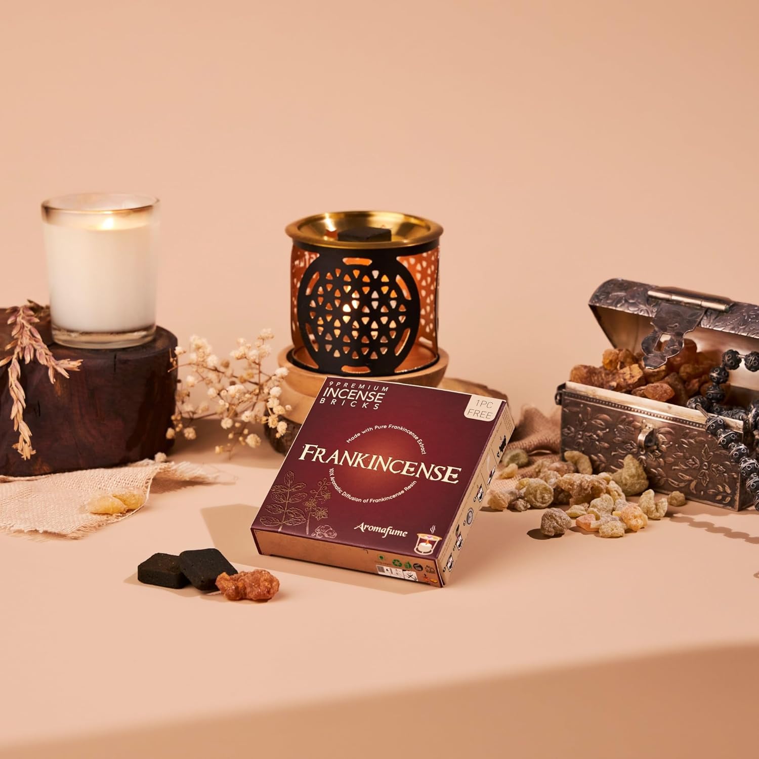 Aromafume Frankincense Incense Bricks 3 Trays x 9 Pieces