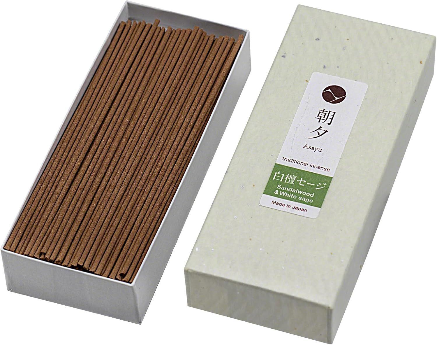 Asayu Japan Sandalwood White Sage Incense Sticks 40gr for Meditation and Yoga