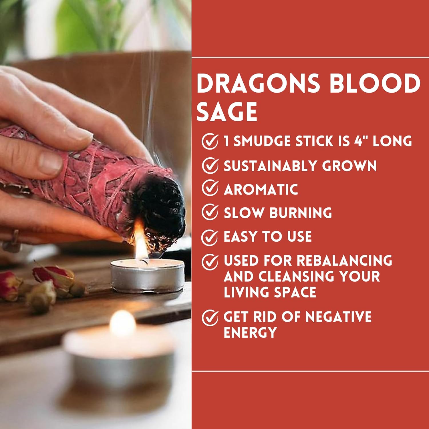Ancientveda Organic Smudge Kit with Guide