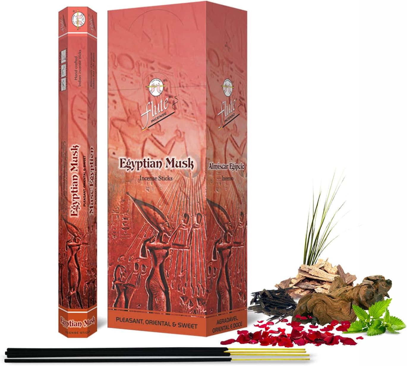 Flute Egyptian Musk Premium Incense Sticks 9 Inch