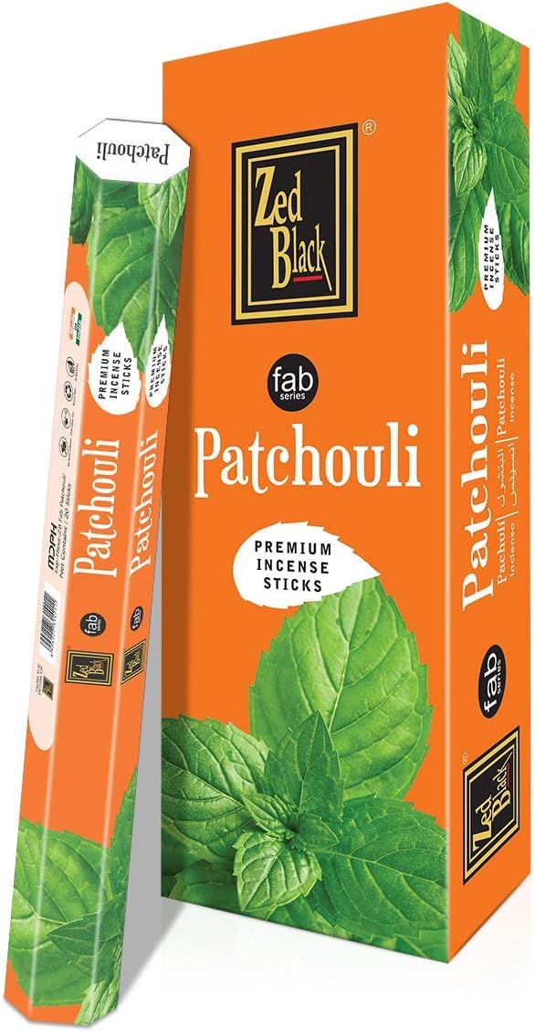 ZED BLACK Premium Patchouli Incense Sticks - 120 Total