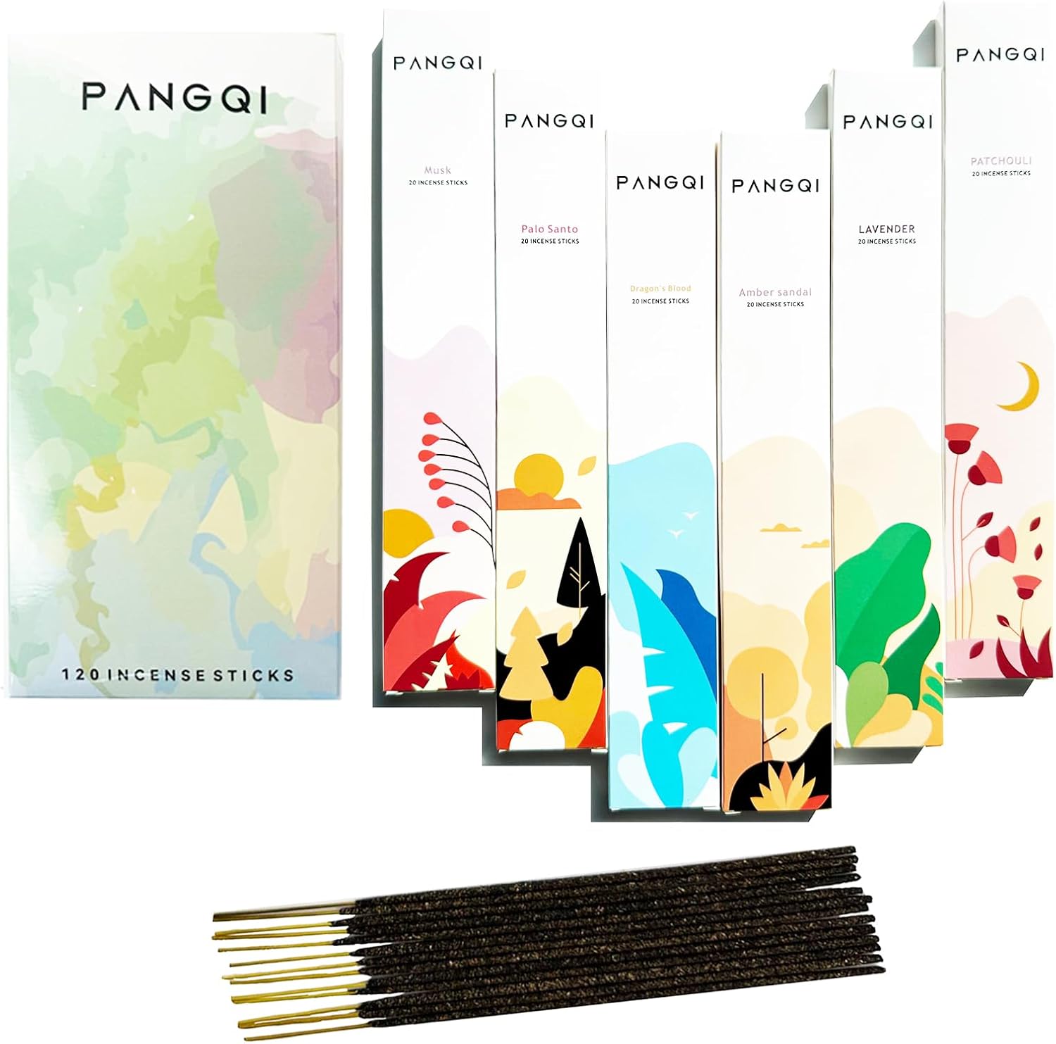 PANGQI India Handmade Incense Sticks Set of 120