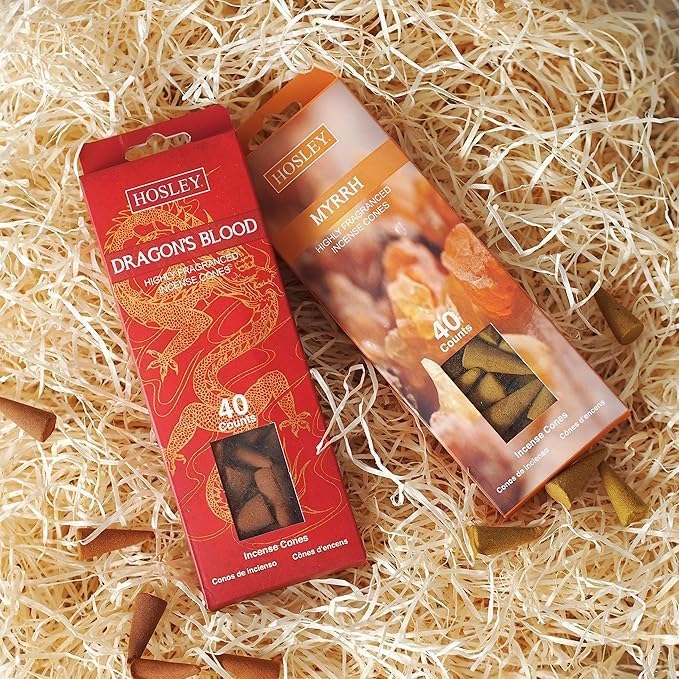 Hosley 240-Pack Assorted Incense Cones for Meditation and Aromatherapy