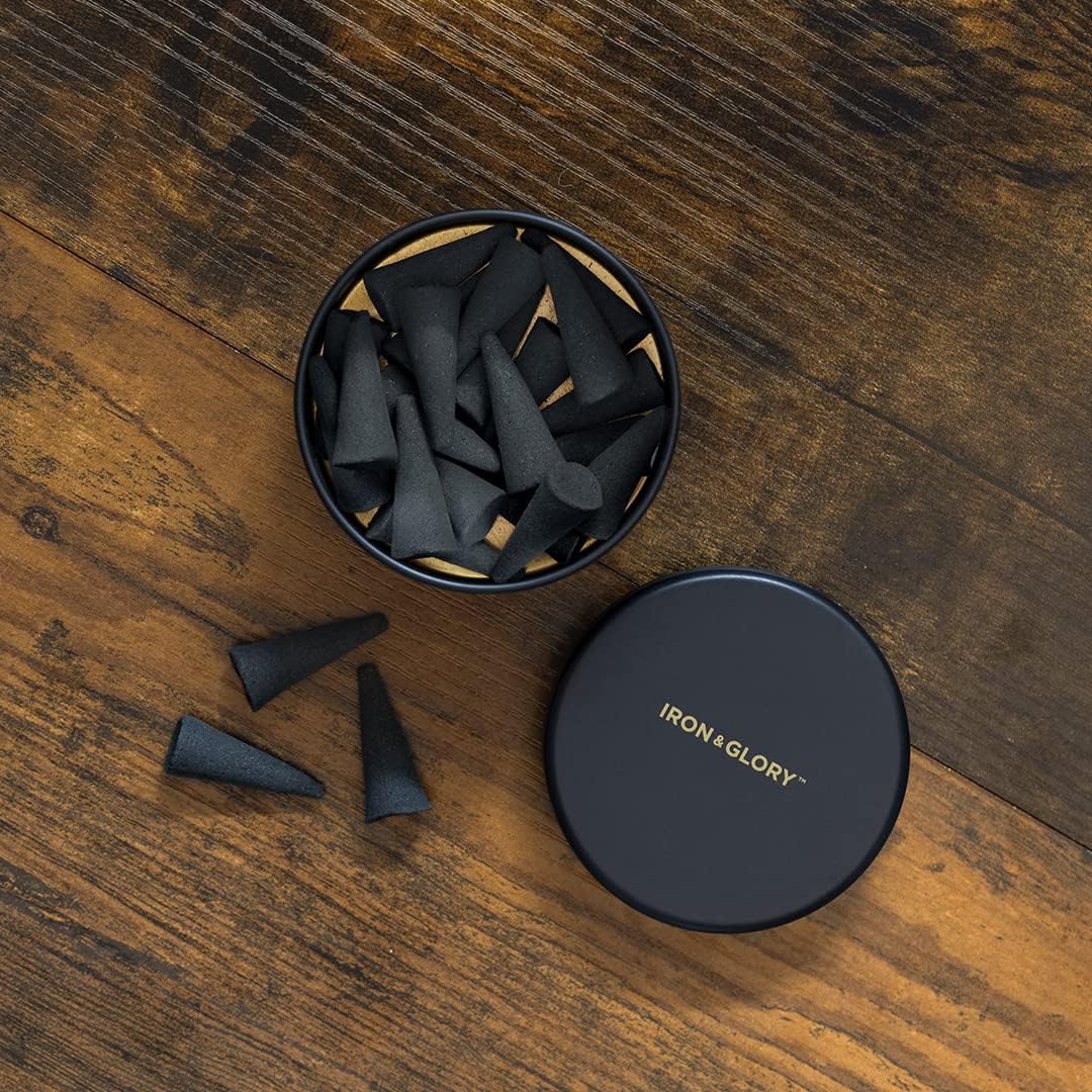 Iron And Glory Sandalwood Incense Cones with Burner