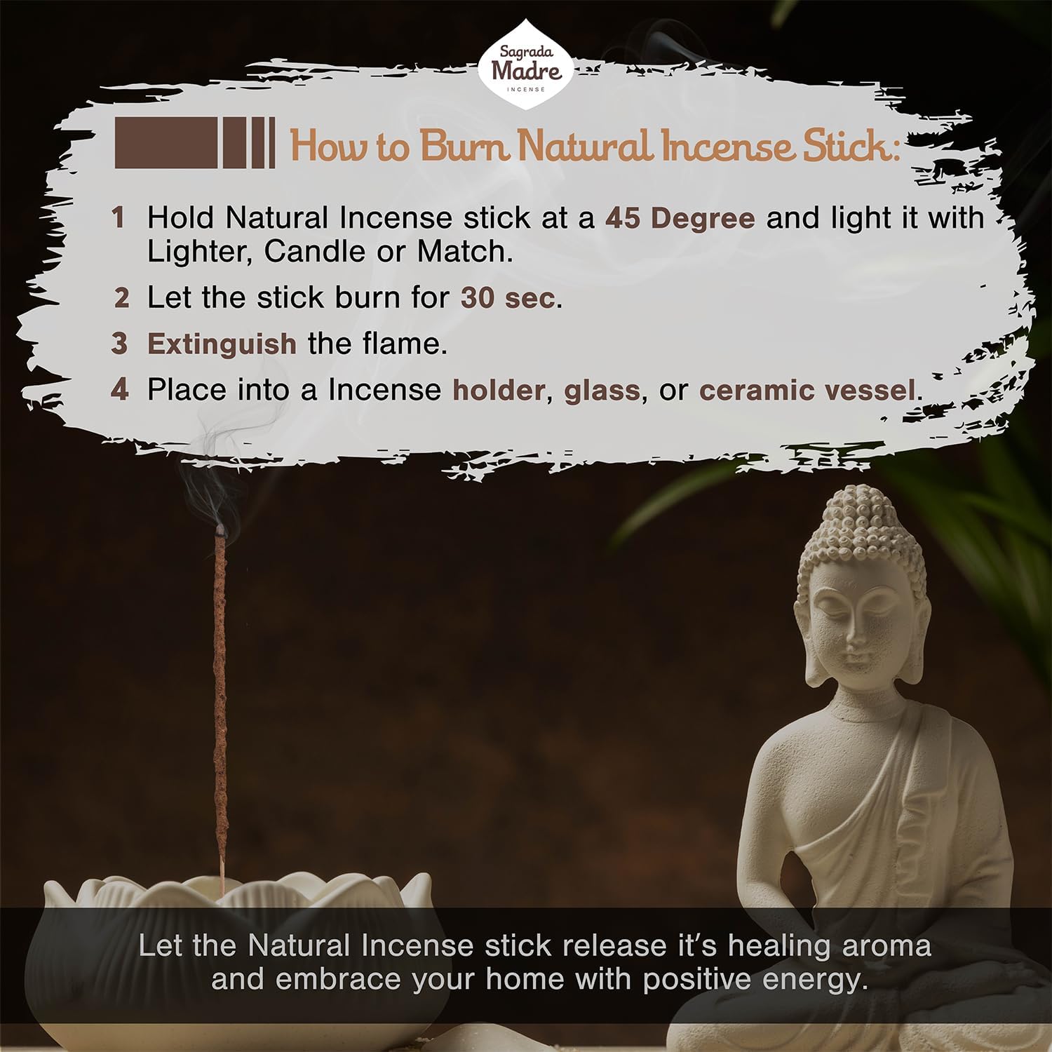 8 Pcs Natural Sandalwood Olibanum Incense Sticks 9 Long Eco Friendly 1hr Burning Time for Healing and Purification