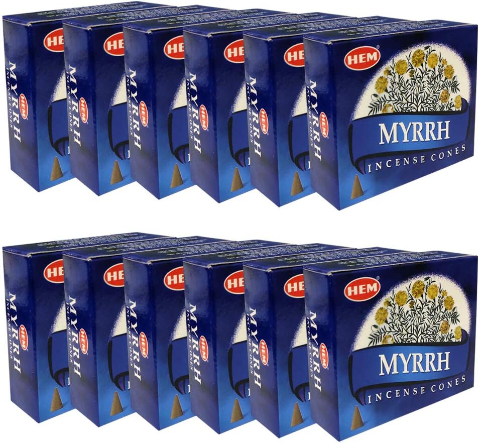 Trumiri Myrrh Incense Cones and Cone Burner Set