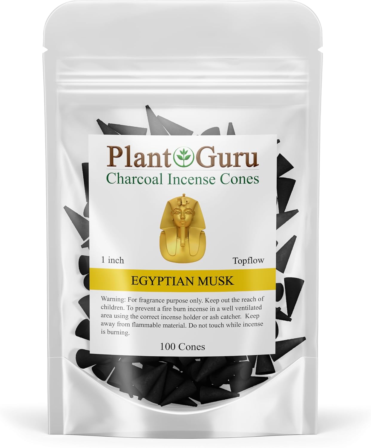 Egyptian Musk Charcoal Incense Cones 100 Pack